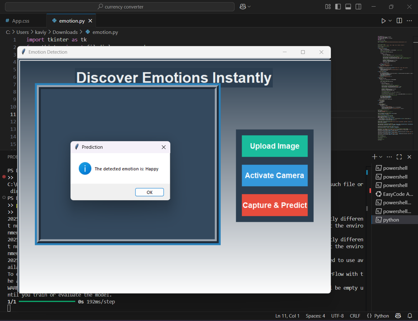 Custom Deep Learning Model for Emotion Detection